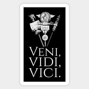 Ancient Rome Julius Caesar Latin Quote - Veni Vidi Vici Magnet